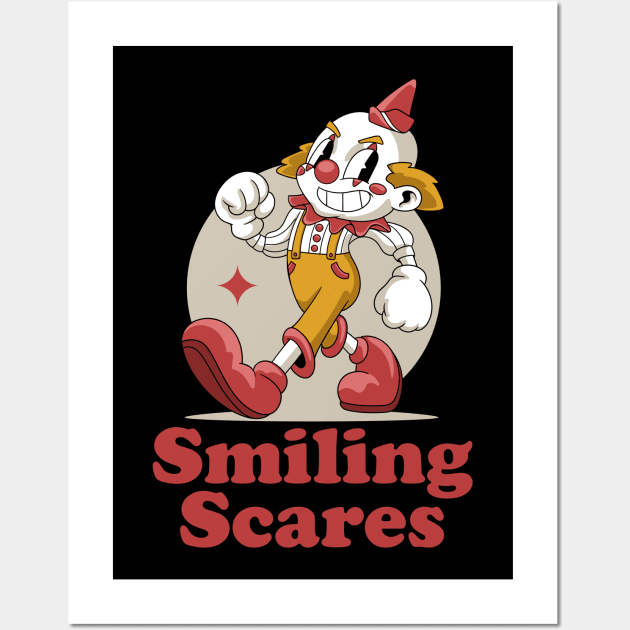 Scary Clown Halloween Wall Art by milatees